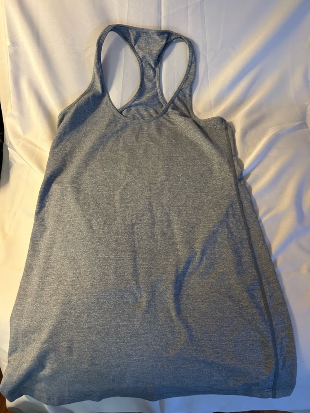 lululemon athletica Heather Gray Racerback Tank s/m long 23 in from pit to hem.